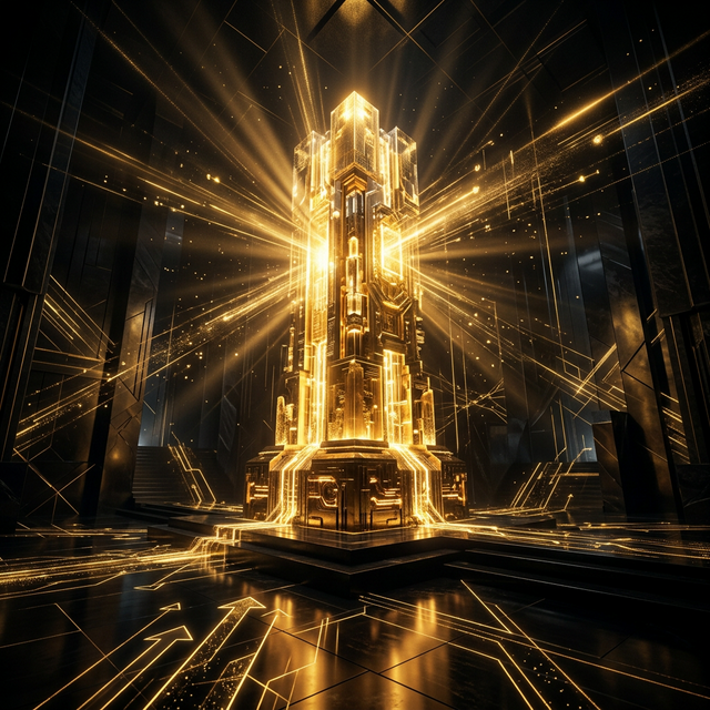 Growth Solution 3D Abstract Monolith